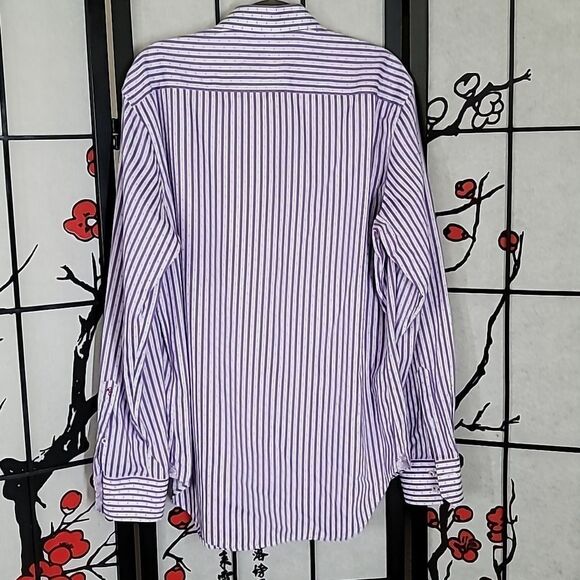 Robert Graham Purple and White Casual Button Down Shirt - Picture 5 of 11